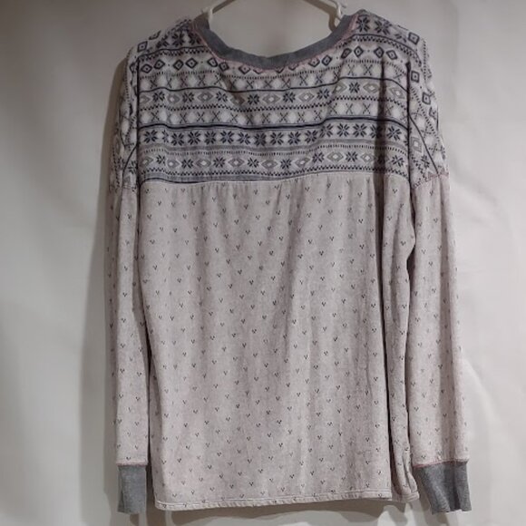 SIMPLY VERA SUPER SOFT LOUNGEWEAR SWEATSHIRT KANGAROO POUCH WINTER PRINT SIZE L - Picture 7 of 12